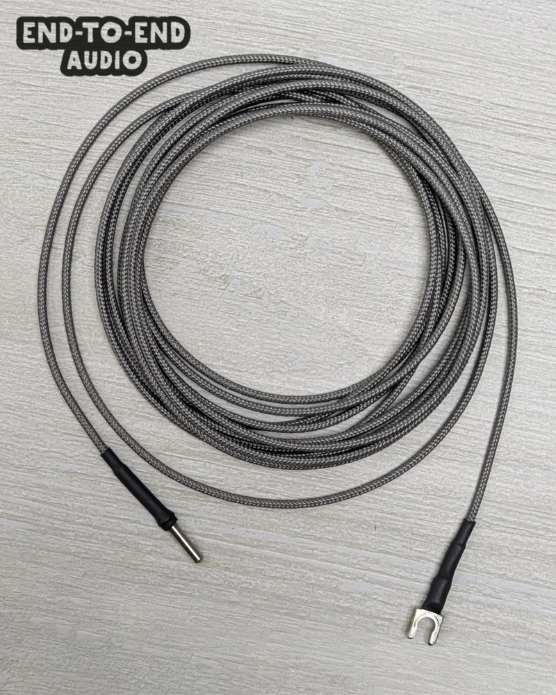 Technics Turntable Ground Wire | 'Bullet' Style Plug | 18 AWG Wire, Paracord