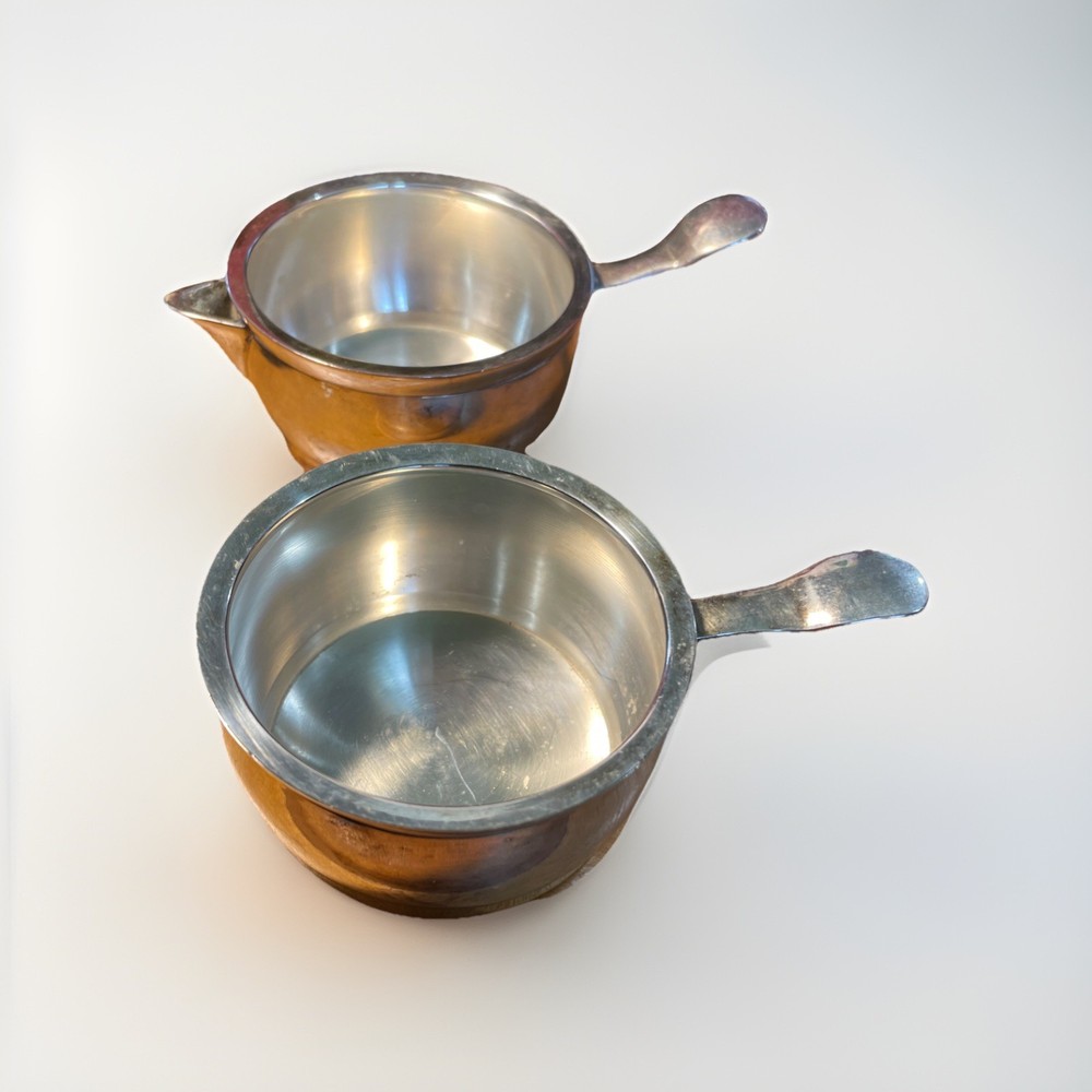 Vintage Silverplate Raj Era Stackable Sugar & Creamer Set