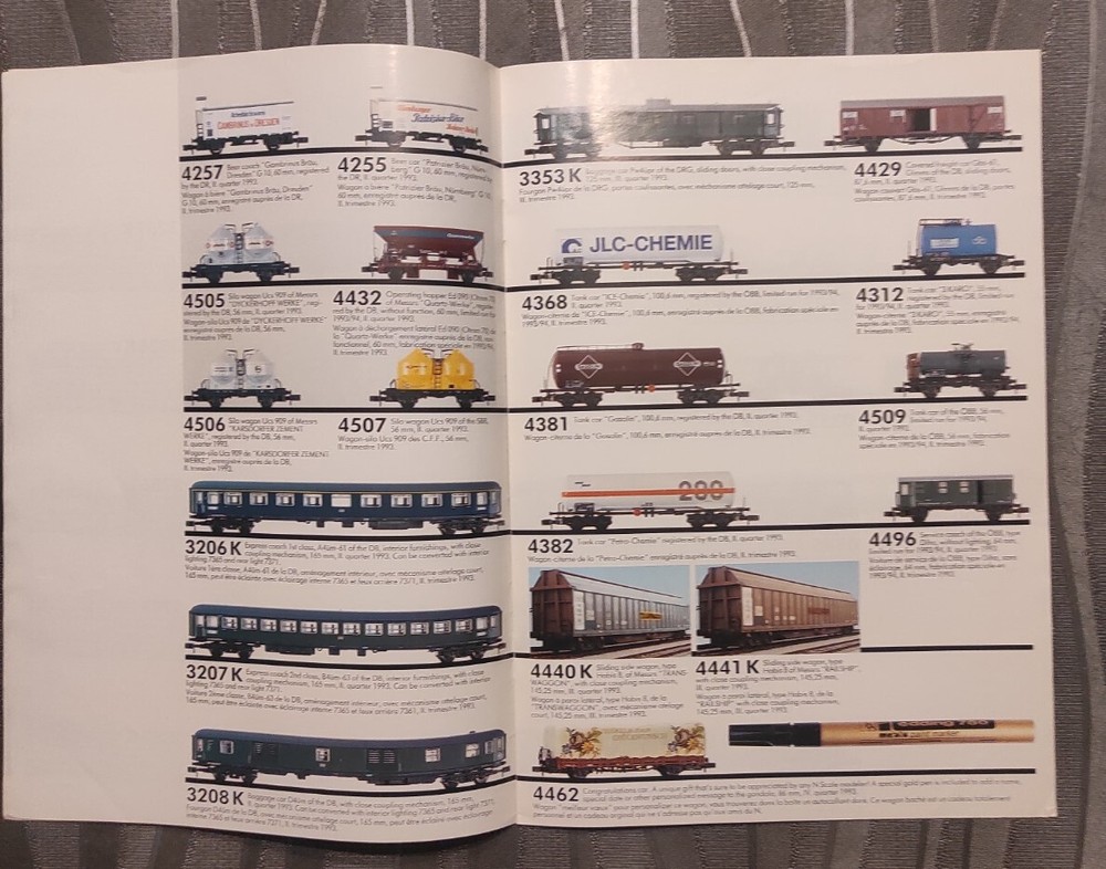 catalogue Arnold 1993 model railway train HO