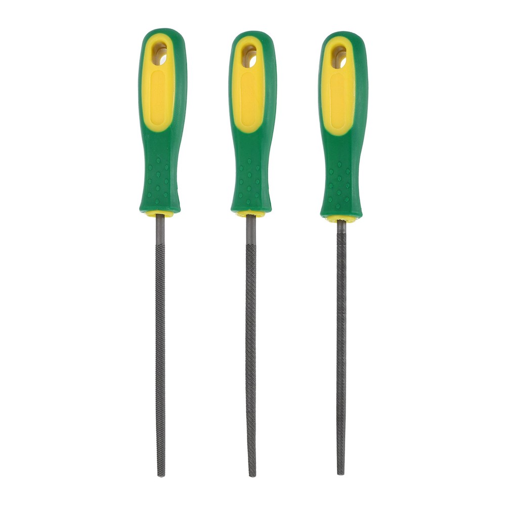 6" Fine/Medium/Bastard Cut File Fine/Medium/Bastard File, Grey/Yellow-Green