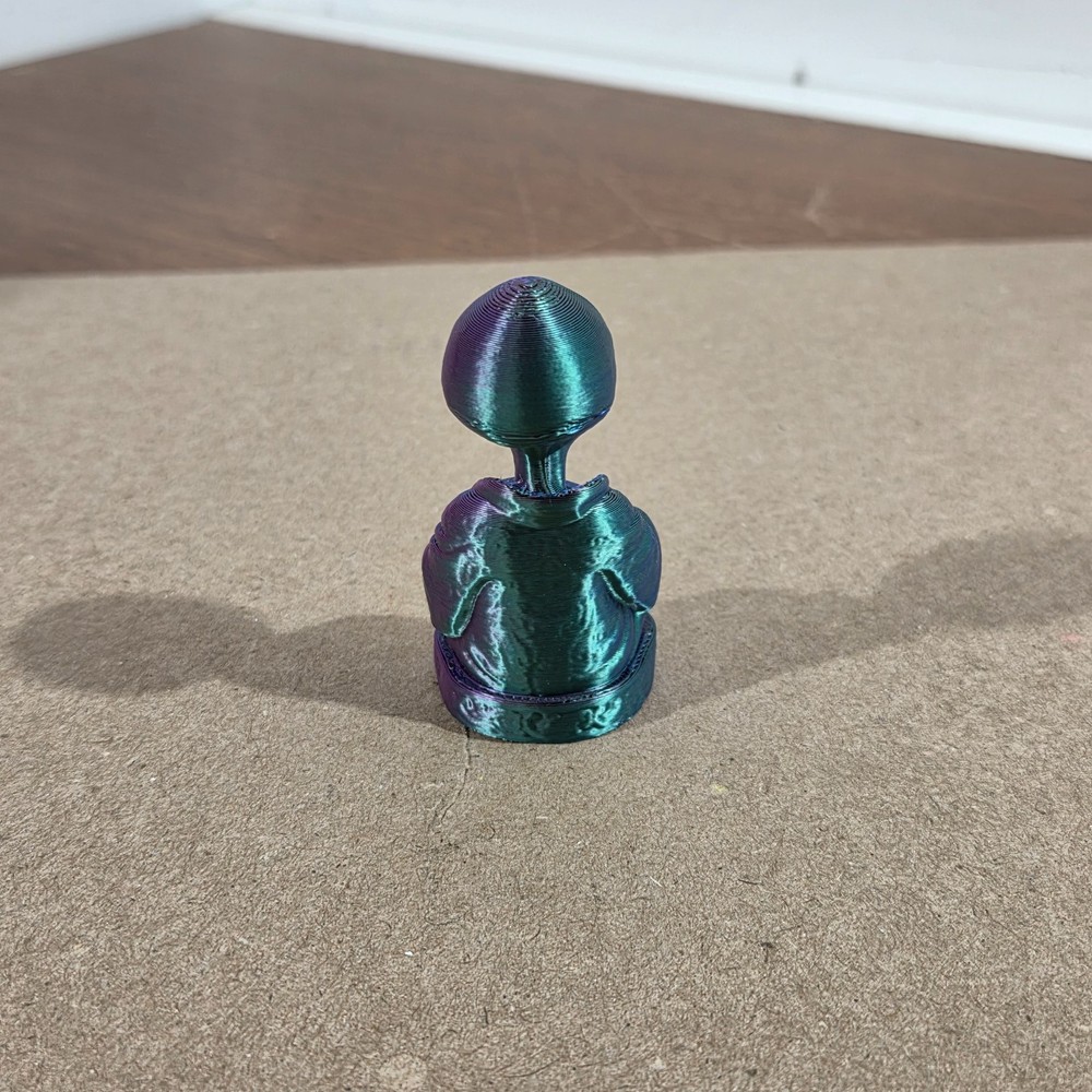 Alien Buddha Figurine 2" 3d printed plastic