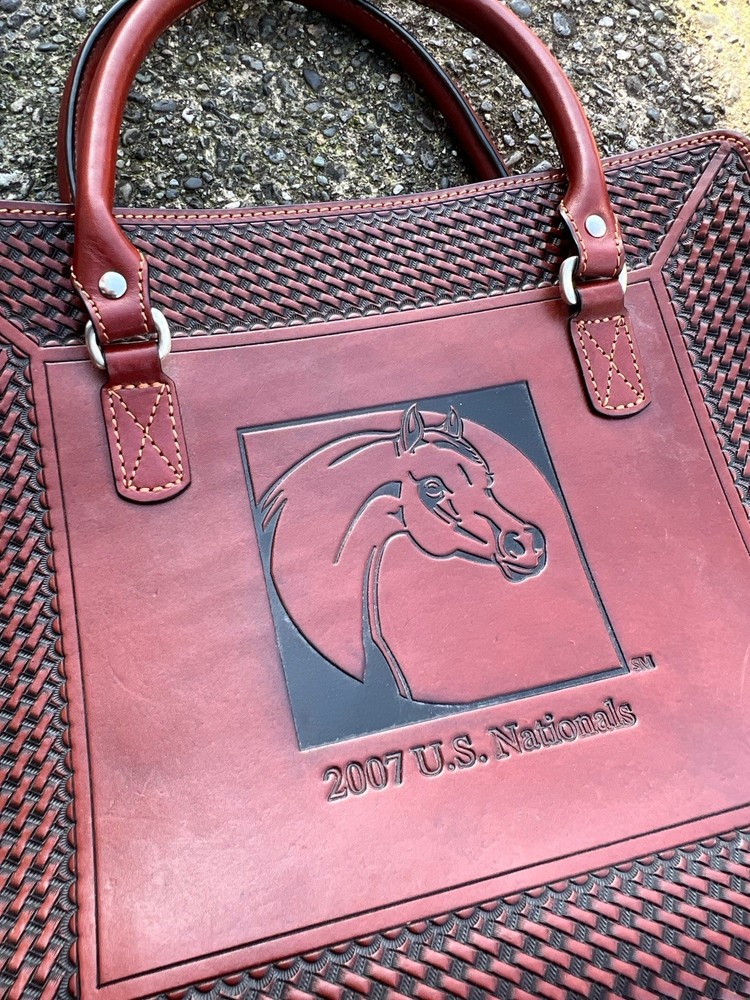 Large tooled leather western portfolio