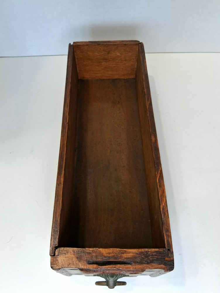 Antique Singer Sewing Machine Drawer Solid Oak Brass Pull USA Made