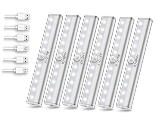 Closet Lights Motion Sensor 6 Pack Rechargeable, Wireless LED Motion 6 packs
