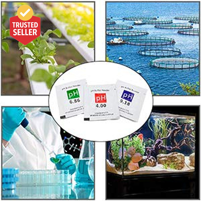 18 Pack Ph Calibration Solution Powder 6.86/4.00/9.18, Ph Buffer Calibration Sol