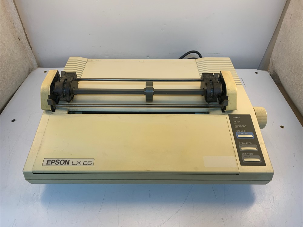 Vintage Epson LX-86 Dot Matrix Printer