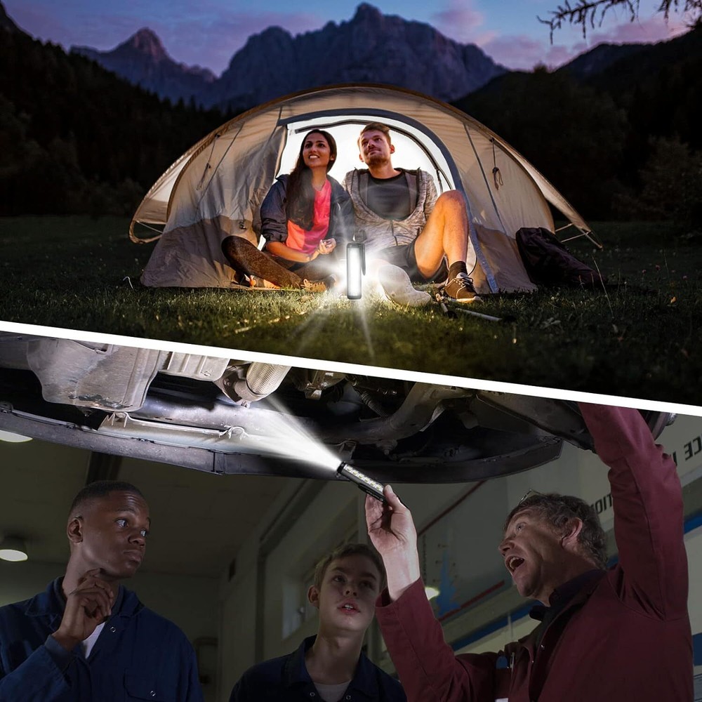 Magnetic Penlight Pocket COB Work Light Rechargeable LED Flashlight Waterproof