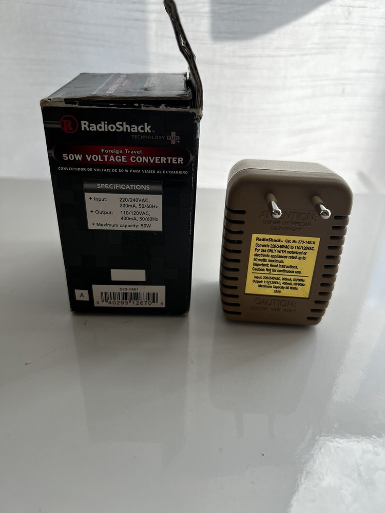 Radio Shack 50w Voltage Converter Comes With Adapter