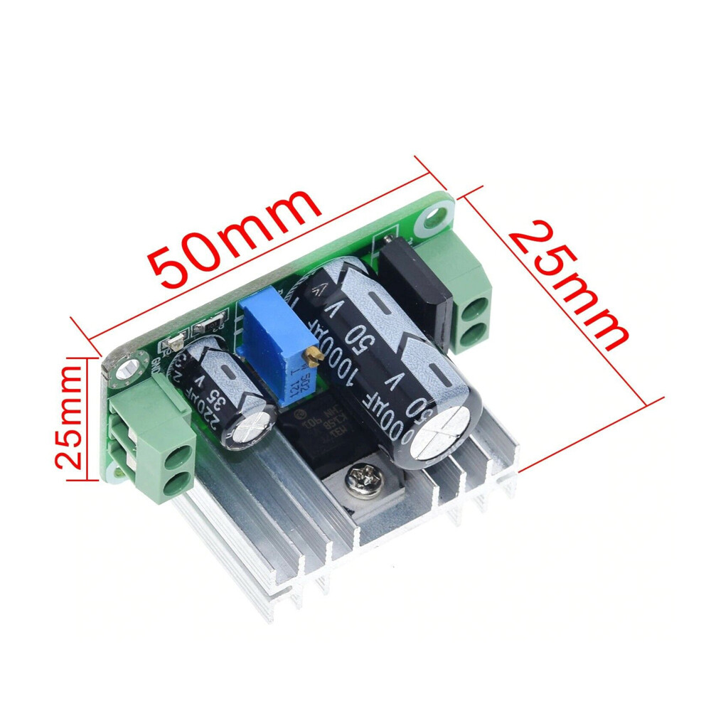 2Pcs LM317T DC-DC Adjustable Converter Module Buck Step Down Linear Regulator