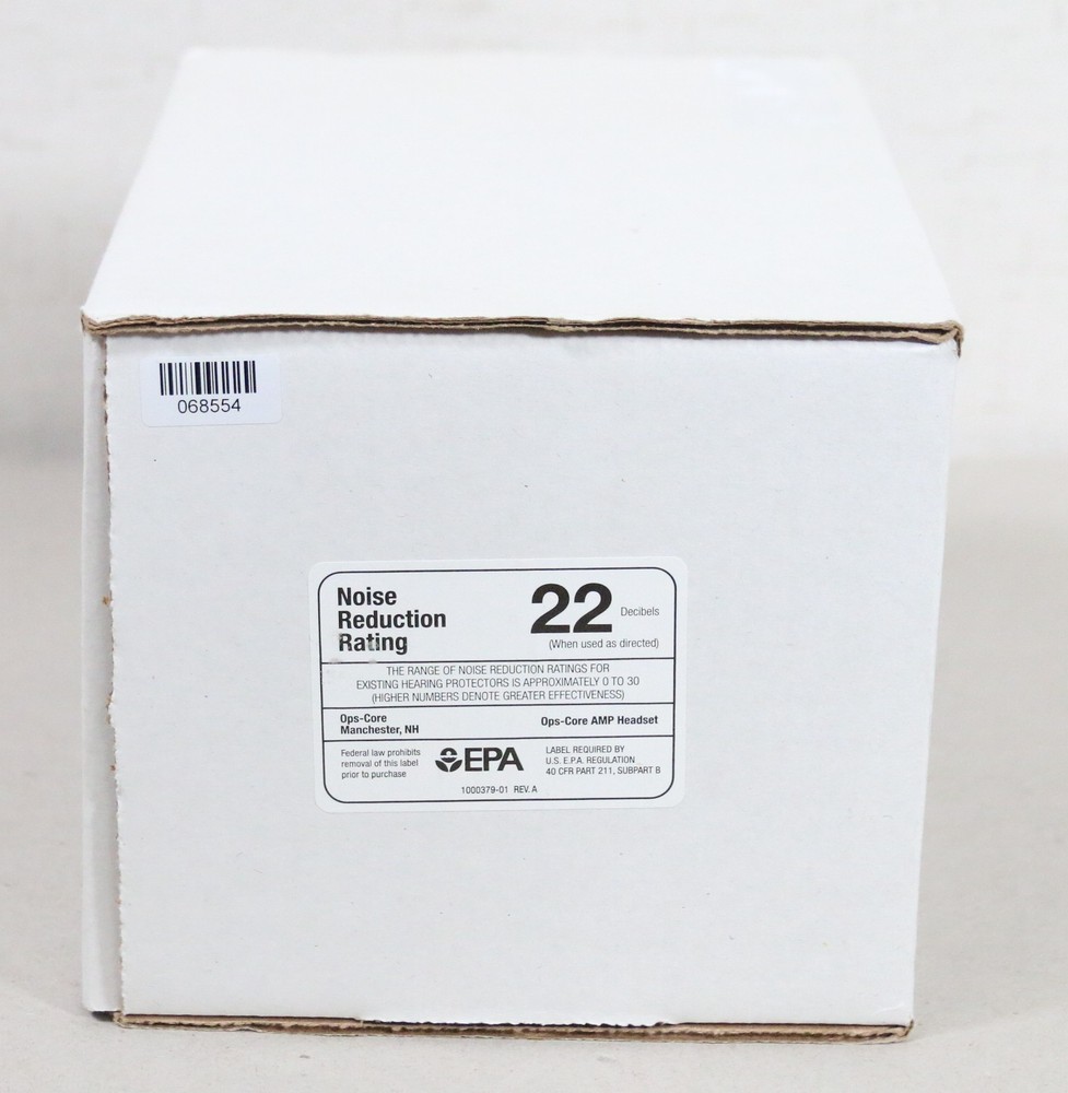NEW OPEN Ops-Core AMP Communication Headset NFMI Connectorized Tan 499 w/ Mic