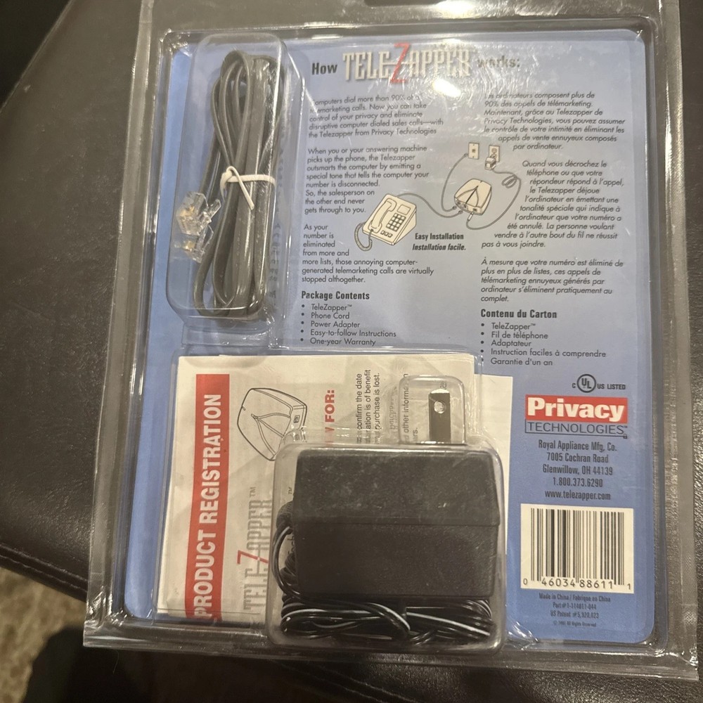 Telezapper By Privacy Technologies Keeps Telemarketers Out! - NEW SEALED PACKAGE