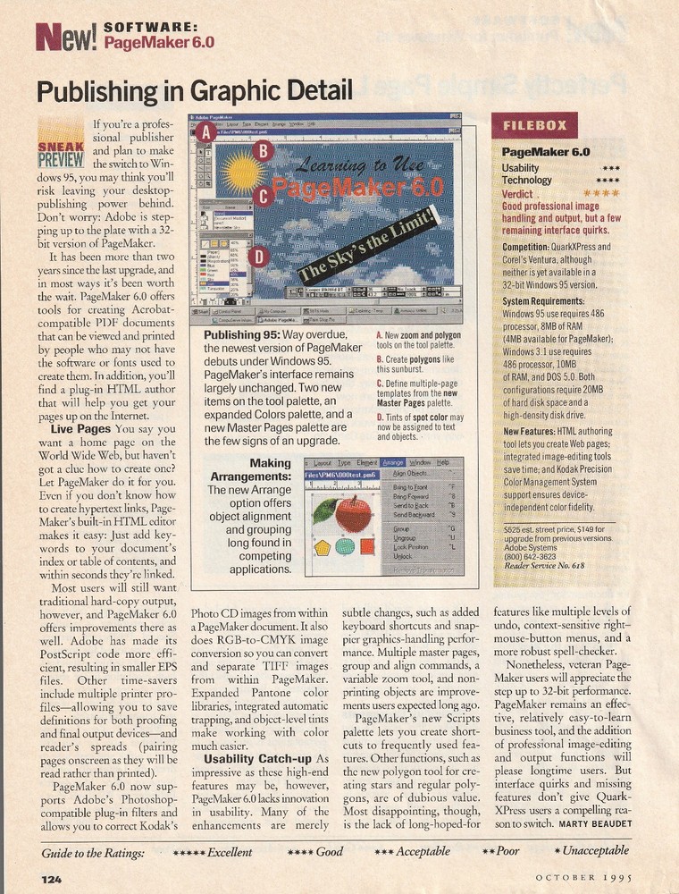 Vintage Software - Adobe PageMaker for Windows v5.0 / 6.0 / 6.5