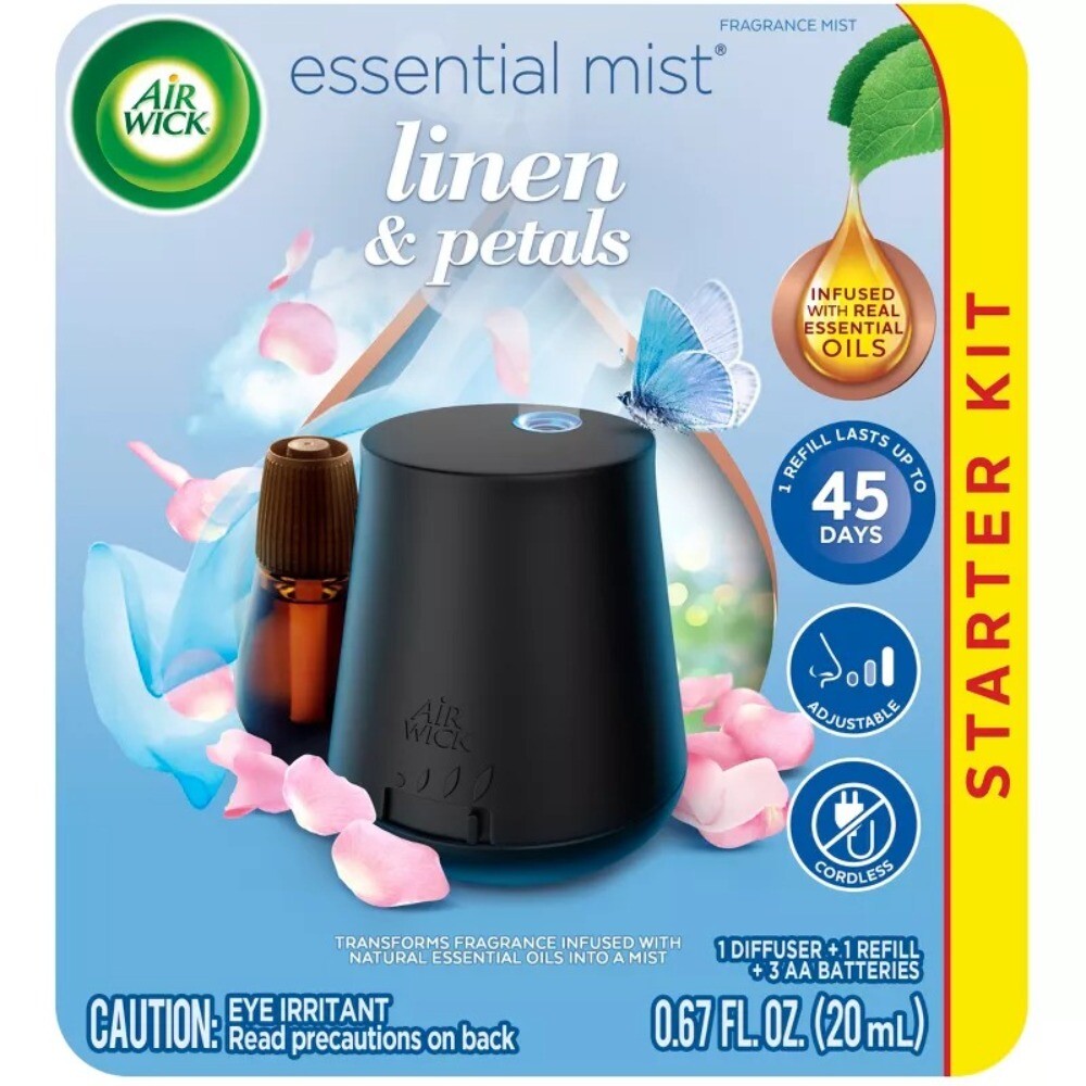 Mother's Day Essential Mist Diffuser Kit - Linen - 0.67 fl oz/2ct