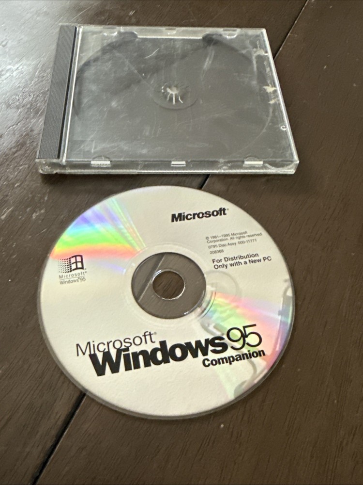 Vintage Microsoft Windows 95 Companion CD-ROM Disc Only