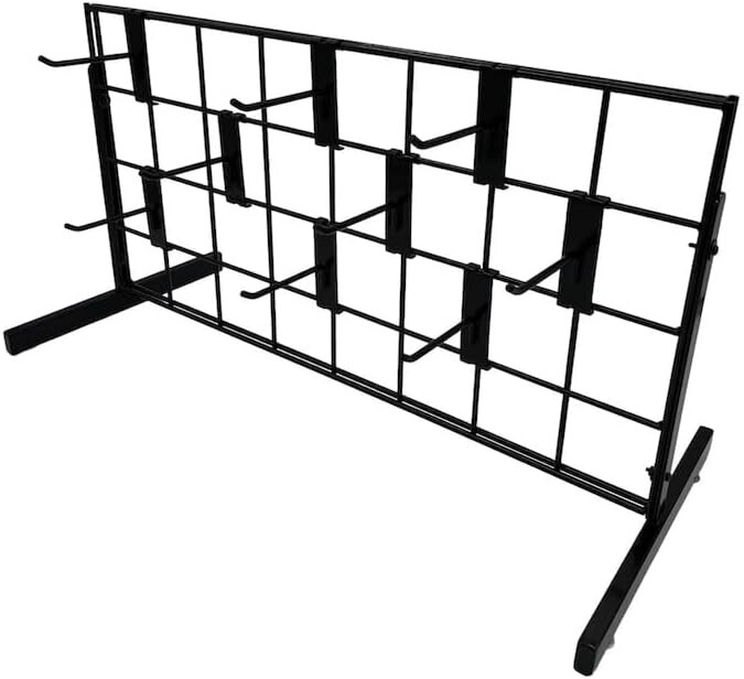 Black Gridwall Countertop Display with Mini T-Legs 12"x24"