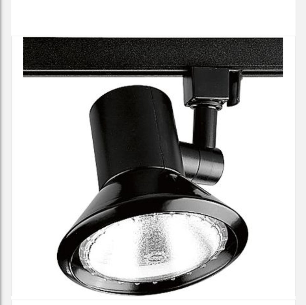 Progress Lighting Alpha Trak 1-Light Black Shallow Track Head P9220-31