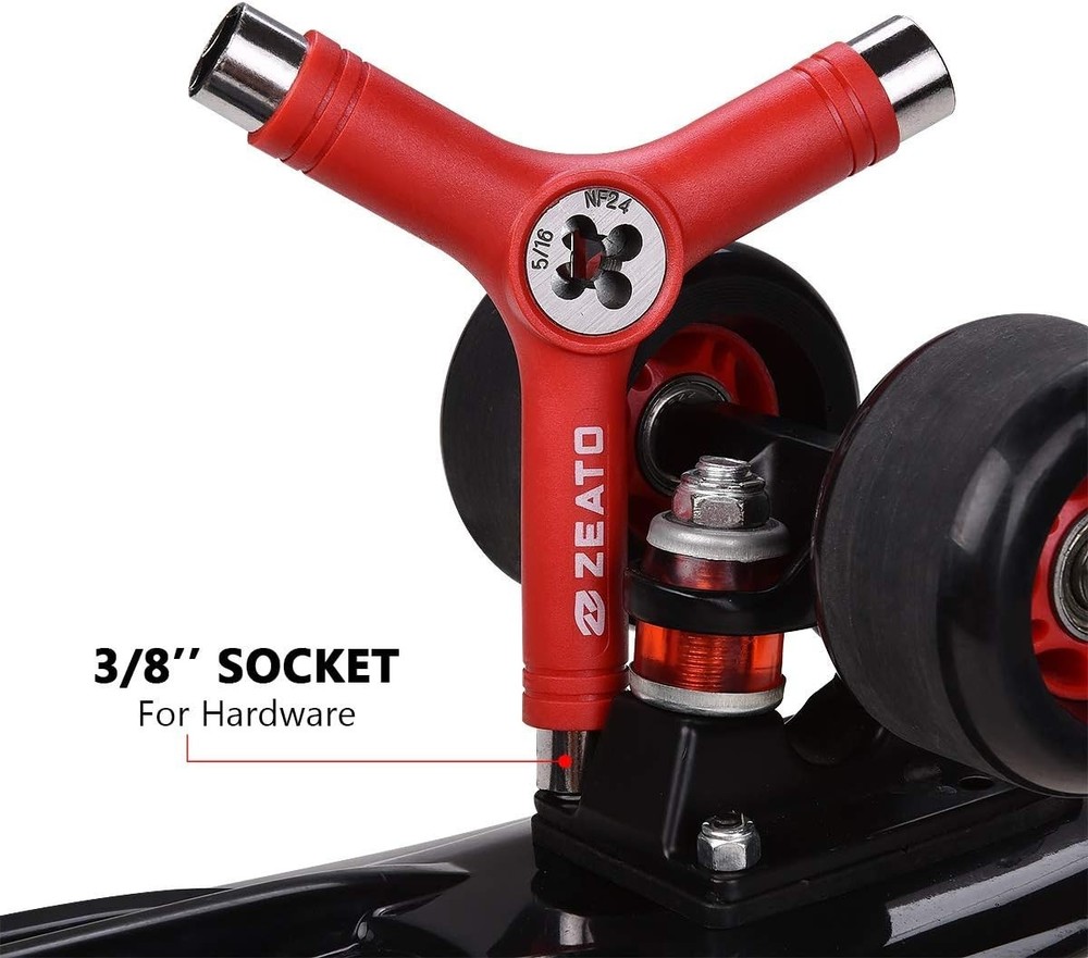 Multi-Functional Skateboard Tool with T-Type Allen Key & Phillips Screwdriver