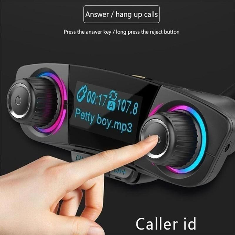 Dual USB Car Audio MP3 Player FM Transmitter Aux Charge Modulator Bluetooth 4.0