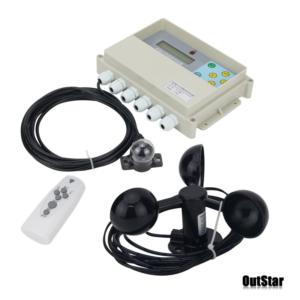 2-Axis Solar Tracker Controller Auto Solar Tracking w/ Remote Wind Sensor #sz