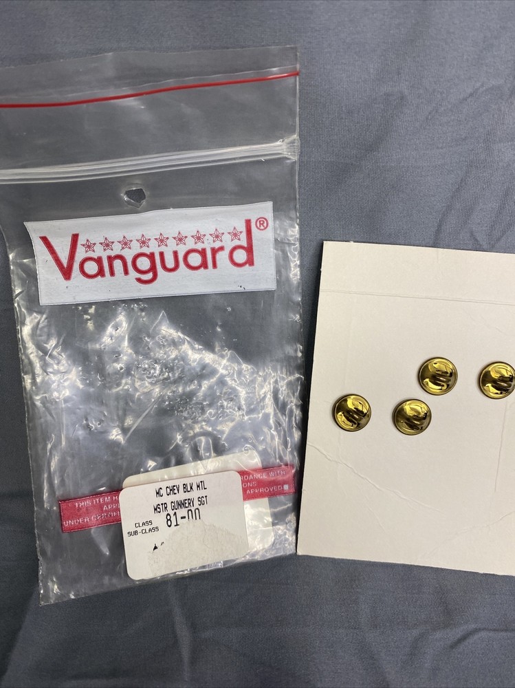 Retro Vanguard USMC Marines BLACK E-9 MASTER GUNNERY SERGEANT CHEVRONS BLACK