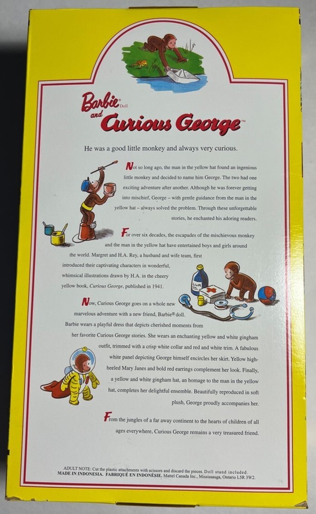 Barbie and Curious George NRFB 2000