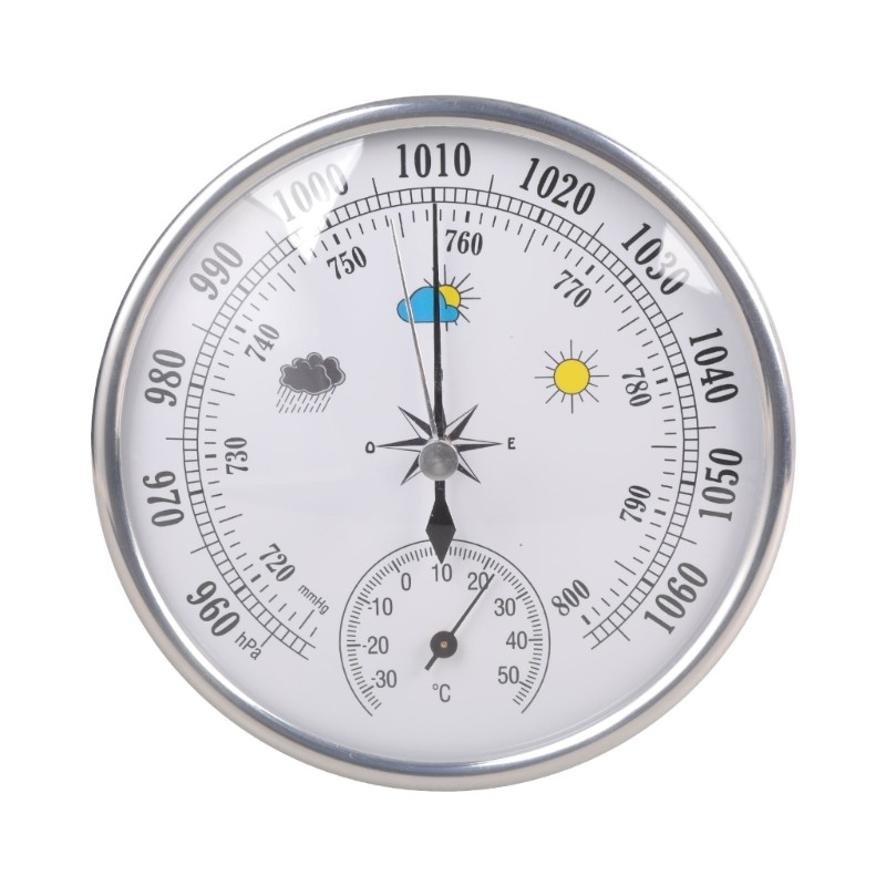 Accurate Double Function Barometer Thermometers Compact Design Perfect For