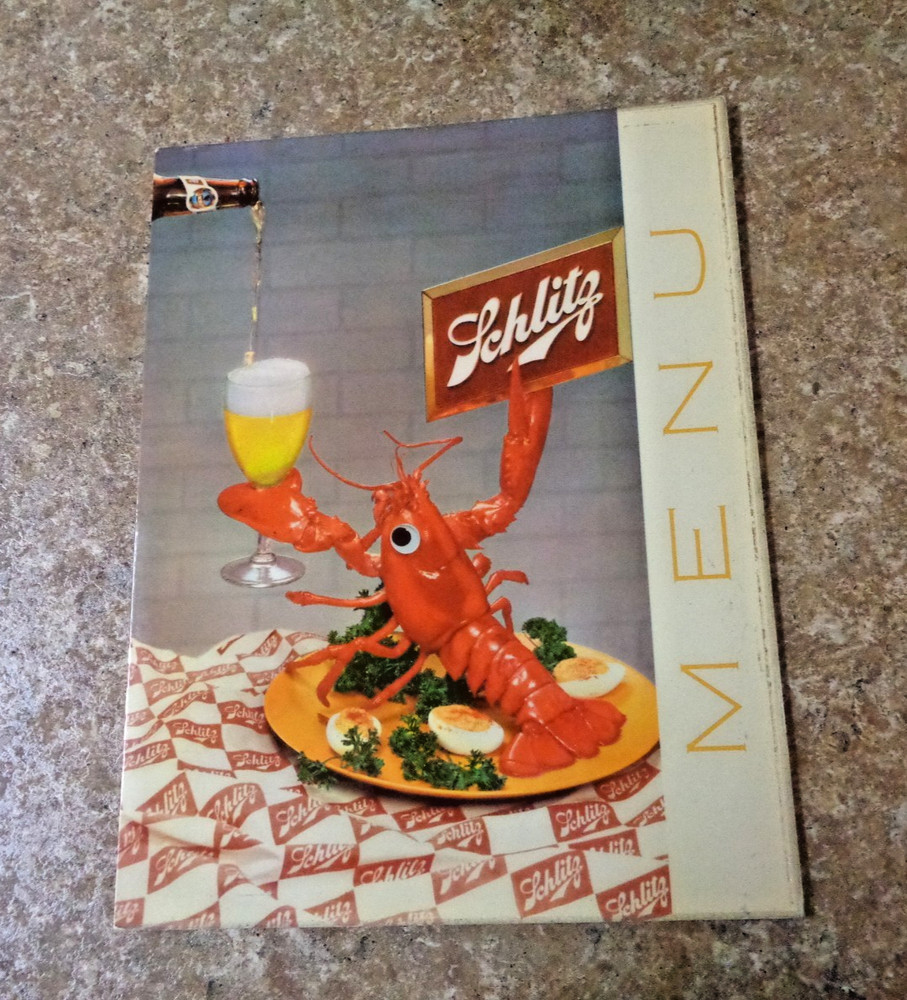 Schlitz Beer Menu Cover
