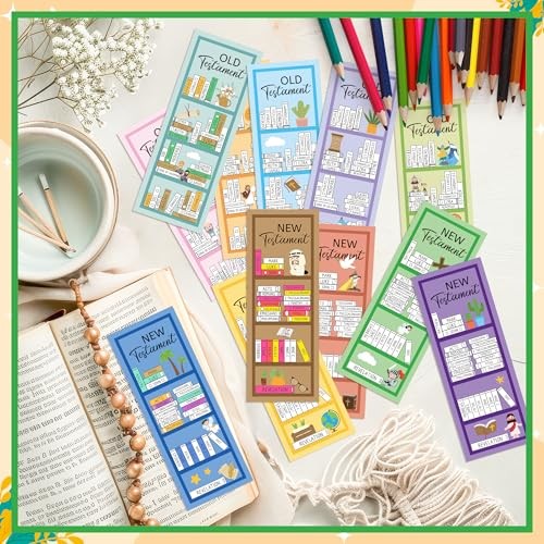 Bible Reading Tracker Bookmarks - 120Pcs Old and New Testament Tracker
