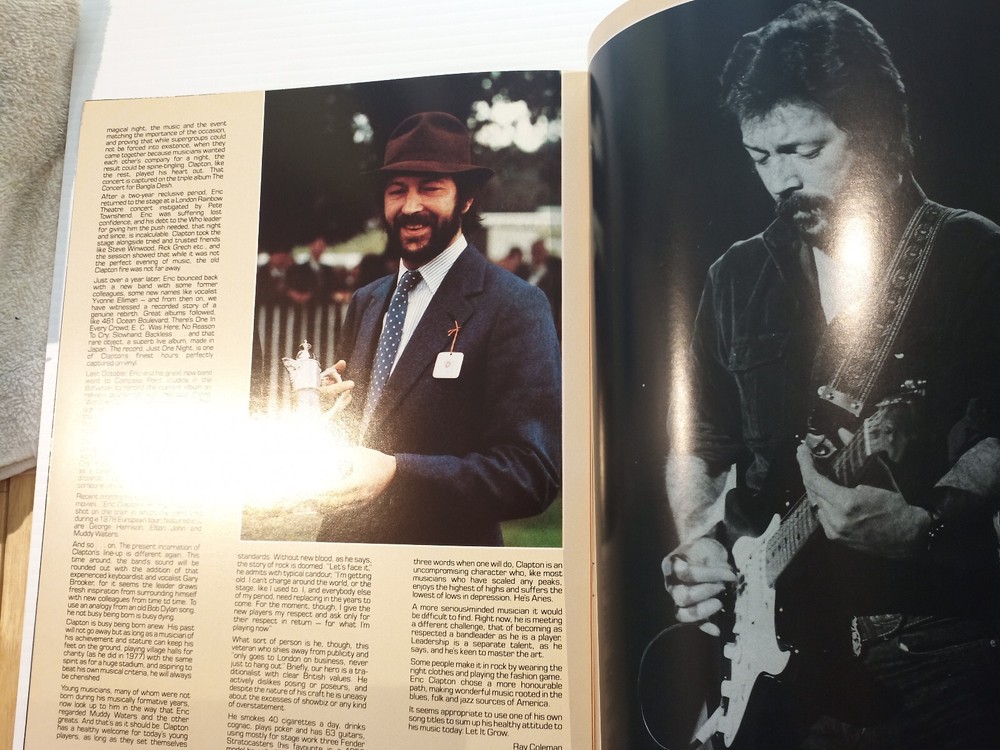 1981 Eric Clapton Concert Tour Program