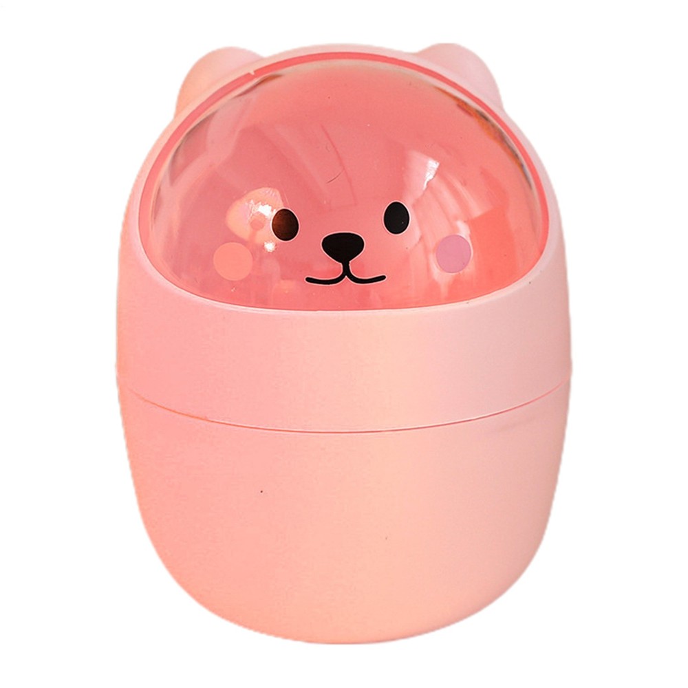 Mini Waste Bin Trash Can Desktop Garbage Baskets Table Roll Swing Lid Portable