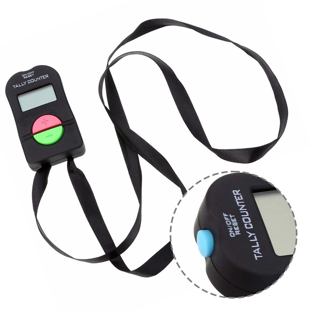 Electronic Digital Handheld Counter with 4 Digit Display and Beep Sound Feature