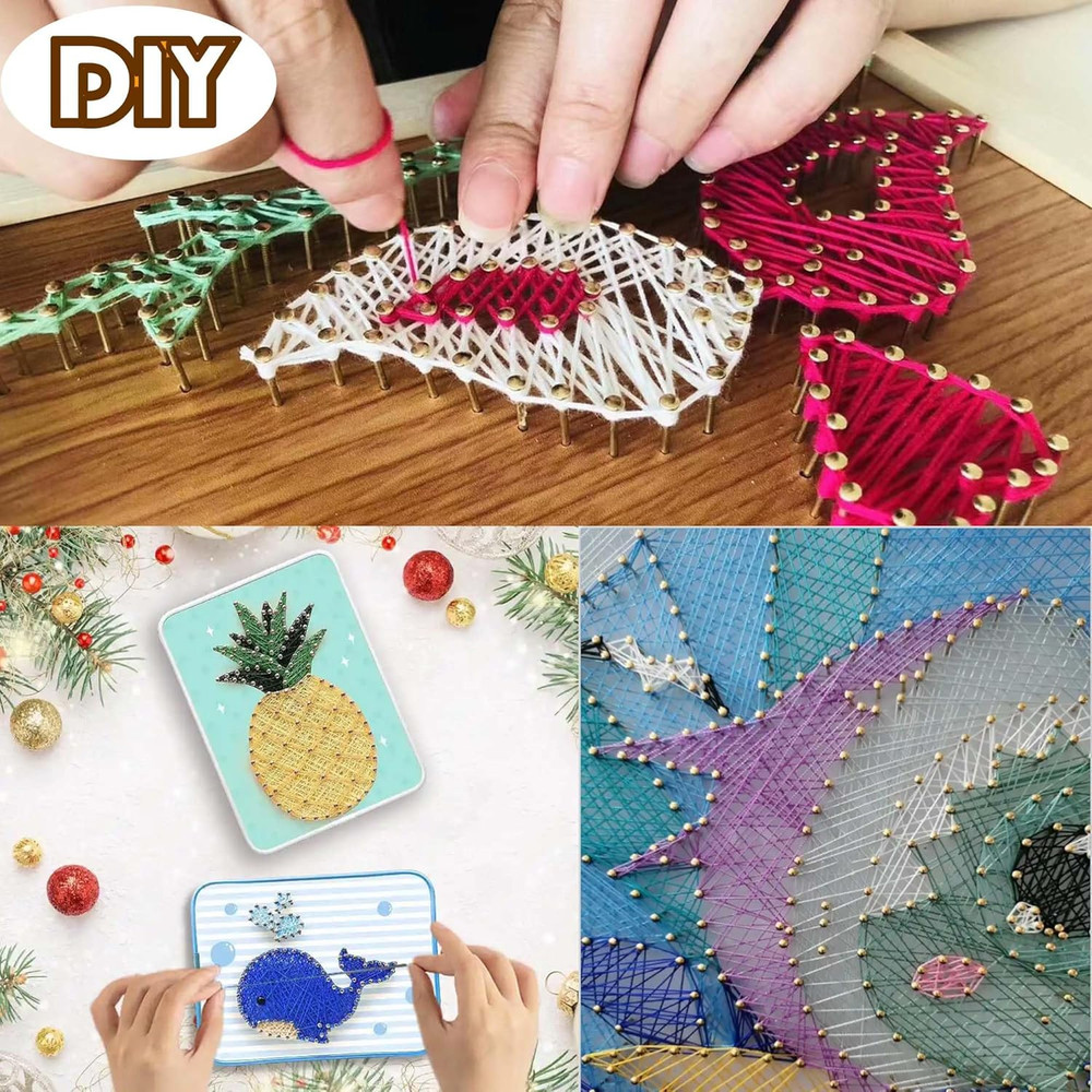 500pcs Small Nail Round Head Tiny Nails String Art Nails Hand-Made Hardware A...