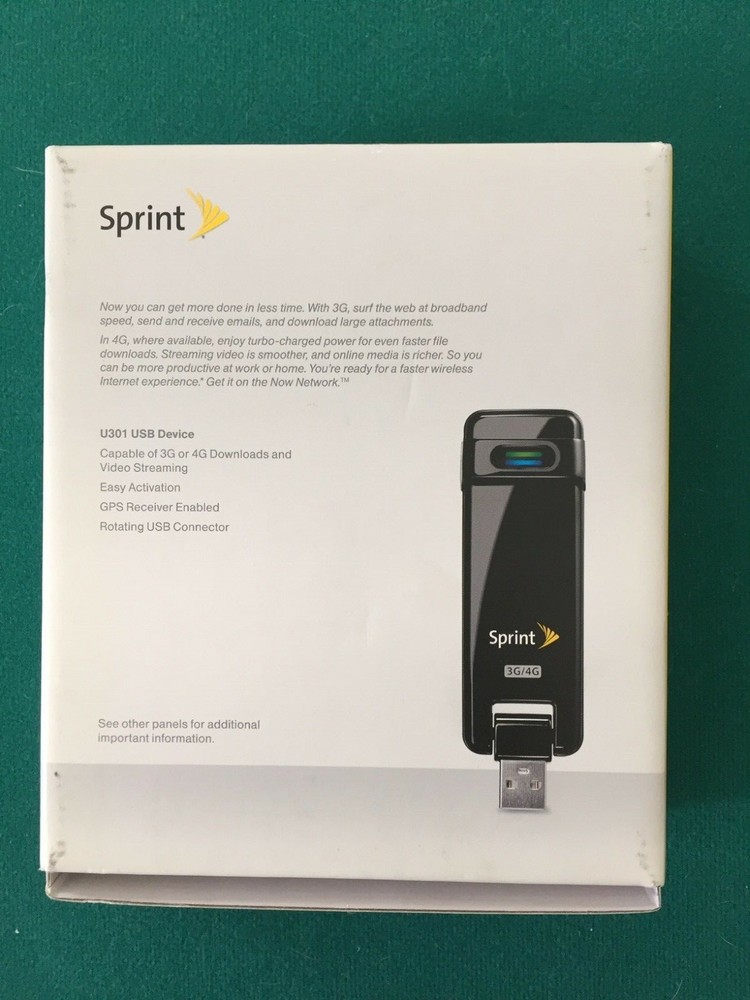 Sprint U301 USB Device 3G 4G Mobile Broadband