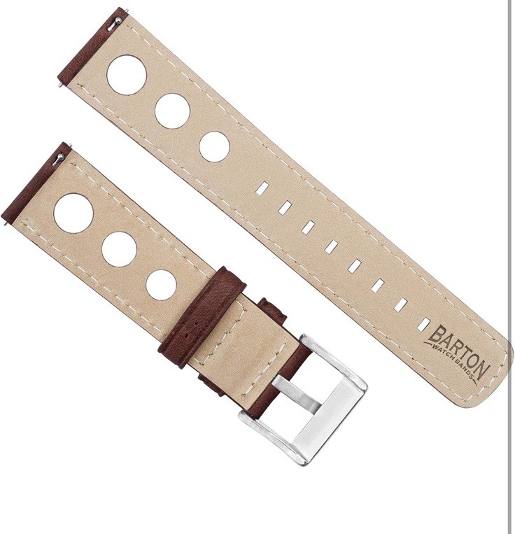 19mm Barton Racing & Rally Horween Leather Straps w/ Integrated Quick Release I3
