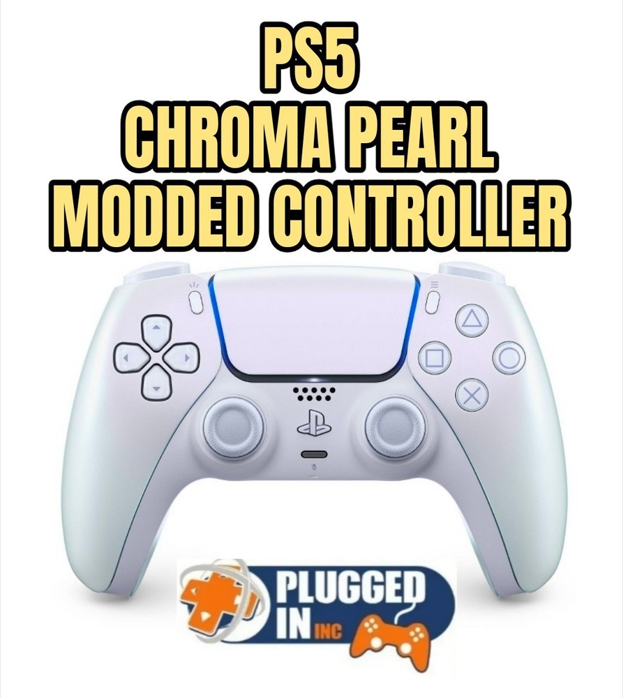 SONY PS5 RAPID FIRE MODDED CHROMA PEARL CONTROLLER, COD FPS GAMES