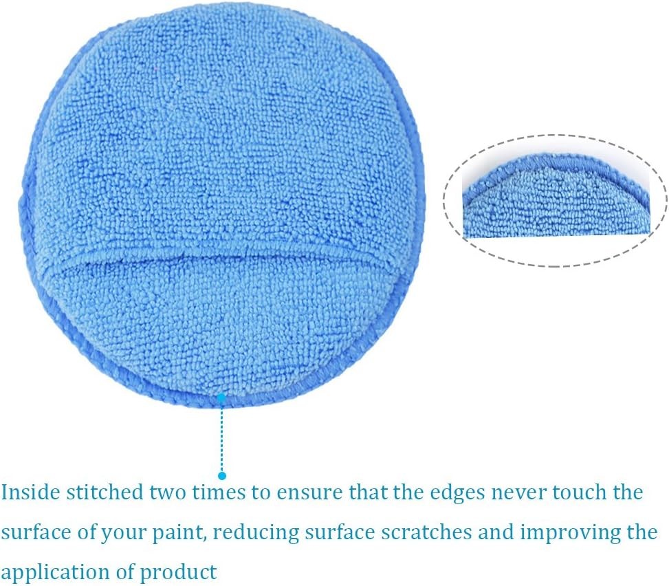 Microfiber Wax Applicator, AutoCare Ultra-Soft Applicator Blue