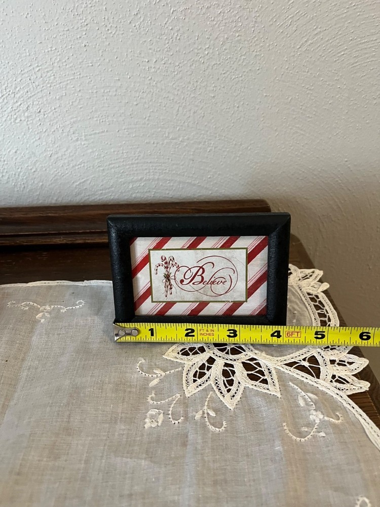 Small Black Resin Frame with Believe Message