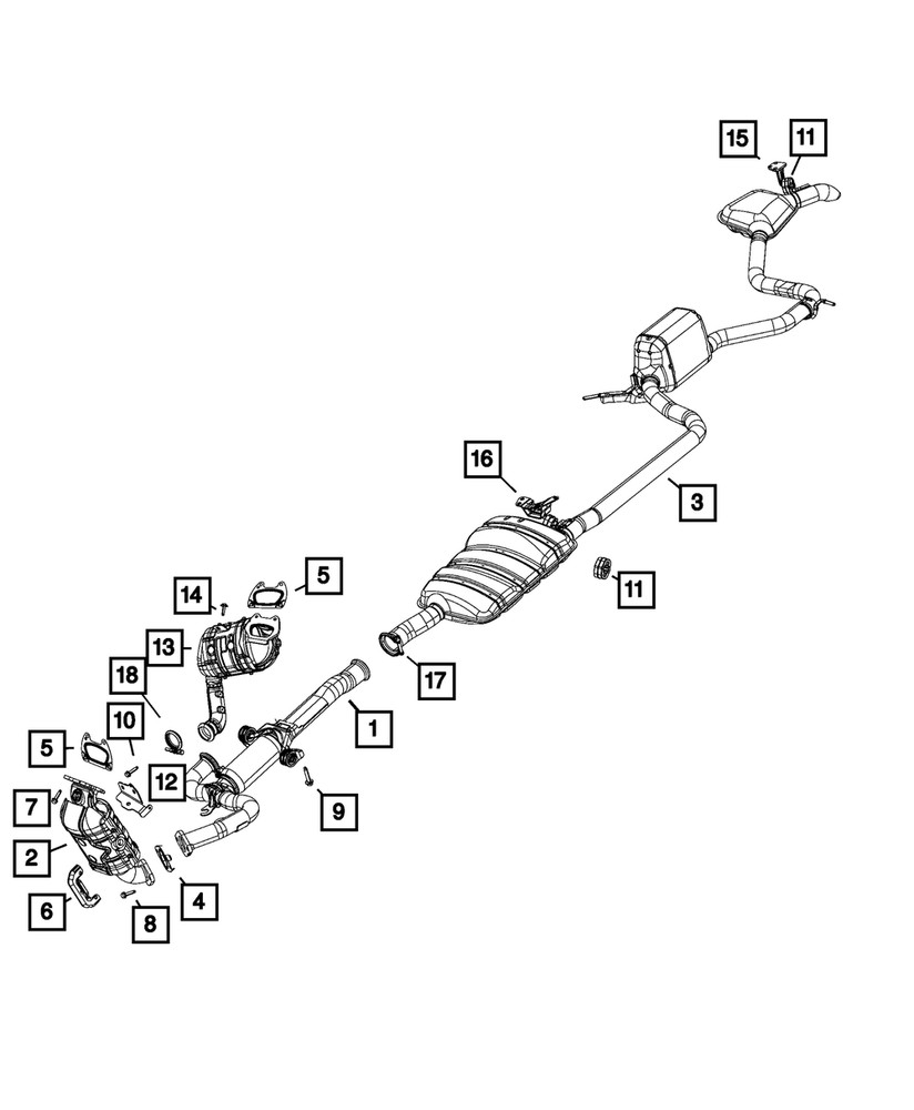 Genuine Mopar Exhaust Support Isolator Right 68312120AA