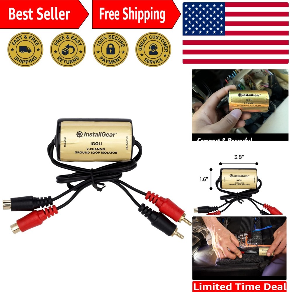 Car Audio Ground Loop Isolator - Effective Noise Filter & Simple Installation