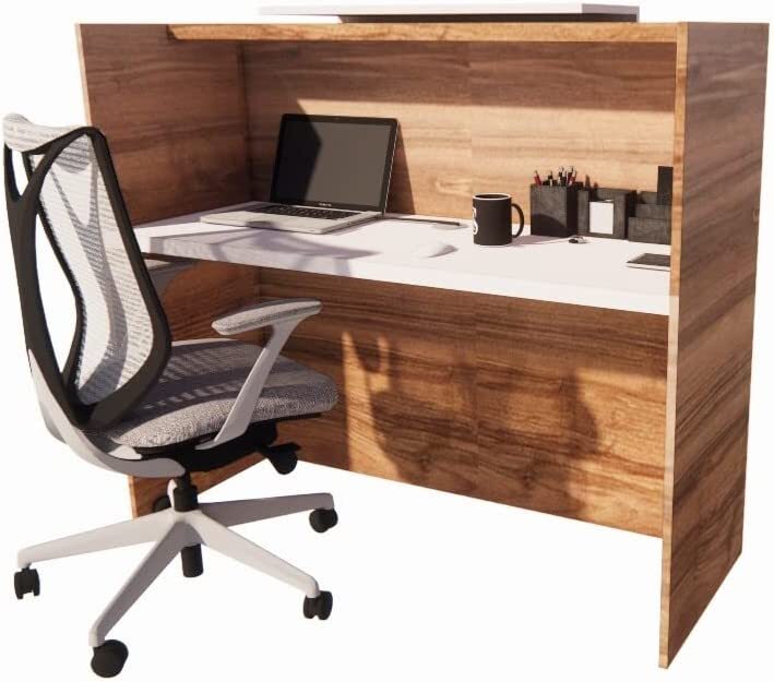 Reception Front Desk Counter Top, Laminate Desktop, Standing Table for Salon