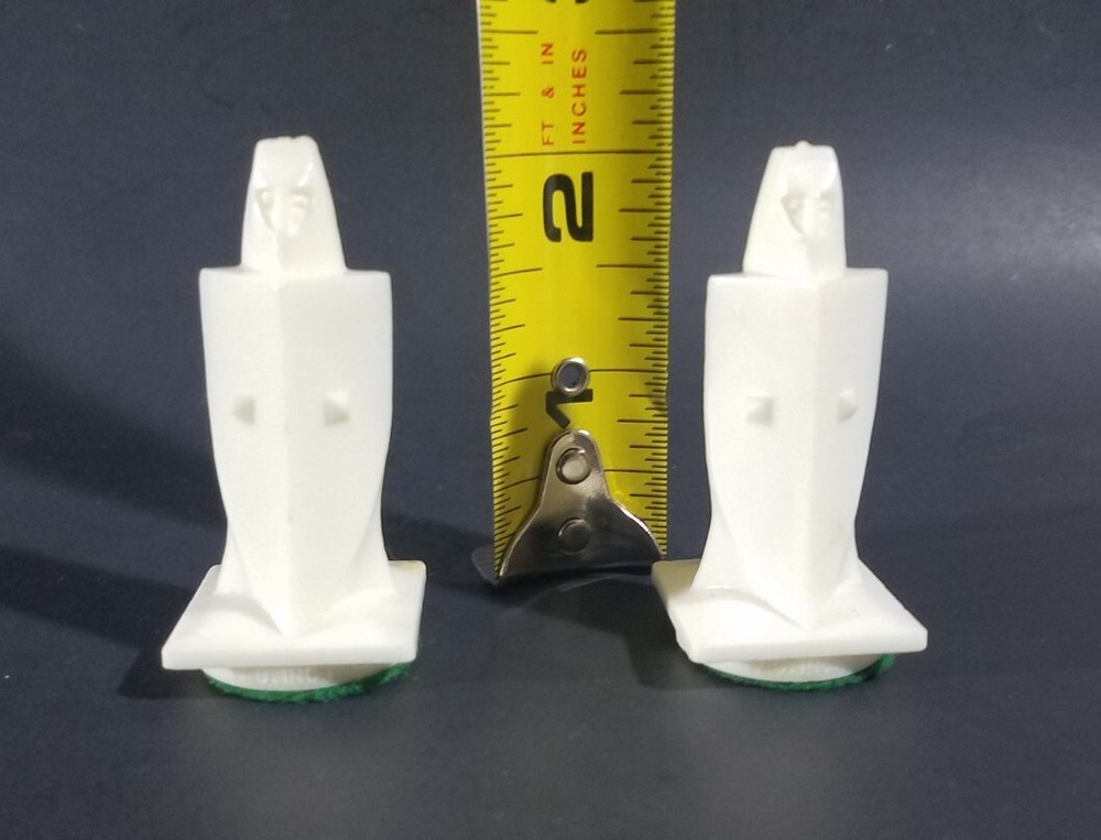 Visual Chess White Pawn x2 Replacement Pieces TAG Harvey Kidder (1965)