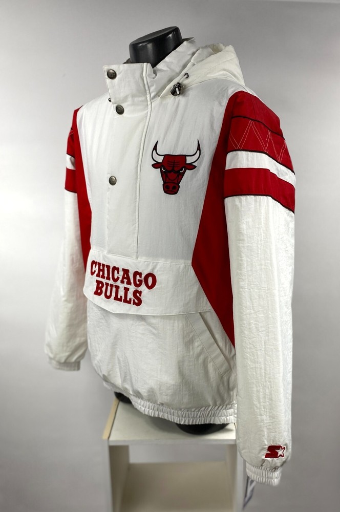 Bulls Jacket Chicago Starter Hooded Half Zip Pullover Fall 2023 LARGE, XL, 2X