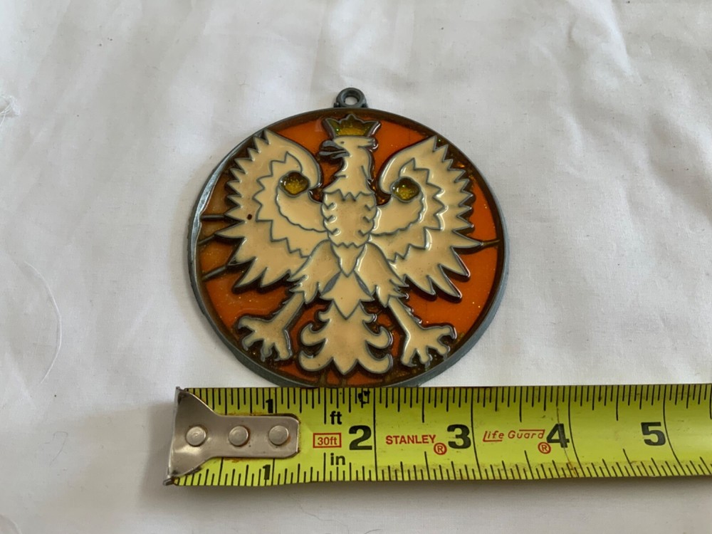 Fiery Amberina Phoenix Suncatcher With Suction Cup For Window