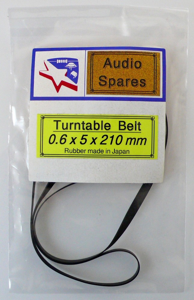 Turntable Belt : Diameter A = 210 mm x Thickness B = 0.6 mm x Width C = 5 mm