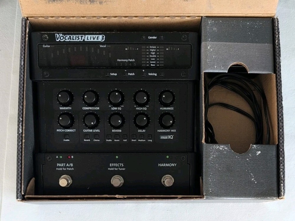 Digitech Vocalist Live 3 Vocal Multi Effects Processor Pedal + Power Supply