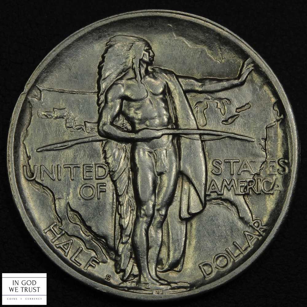 1926 S Oregon Trail Commemorative Silver Half Dollar 50C