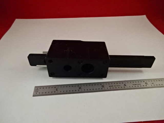 MICROSCOPE PART FILTER SLIDE IRIS DIAPHRAGM LEITZ GERMANY OPTICS AS IS #X9-A-55B