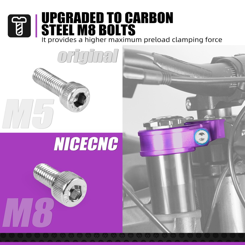 NICECNC Upper Triple Clamp Top Link Handlebar Bar Riser Fit Surron light bee X S
