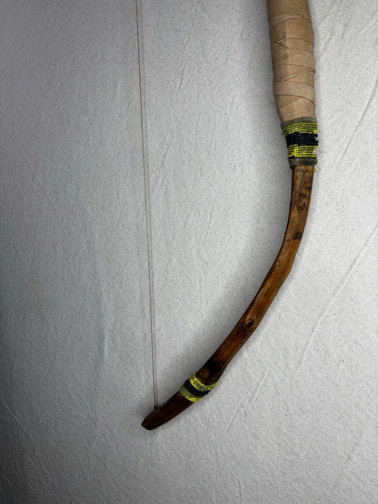 Authentic Native American Navajo Bow With Feathers