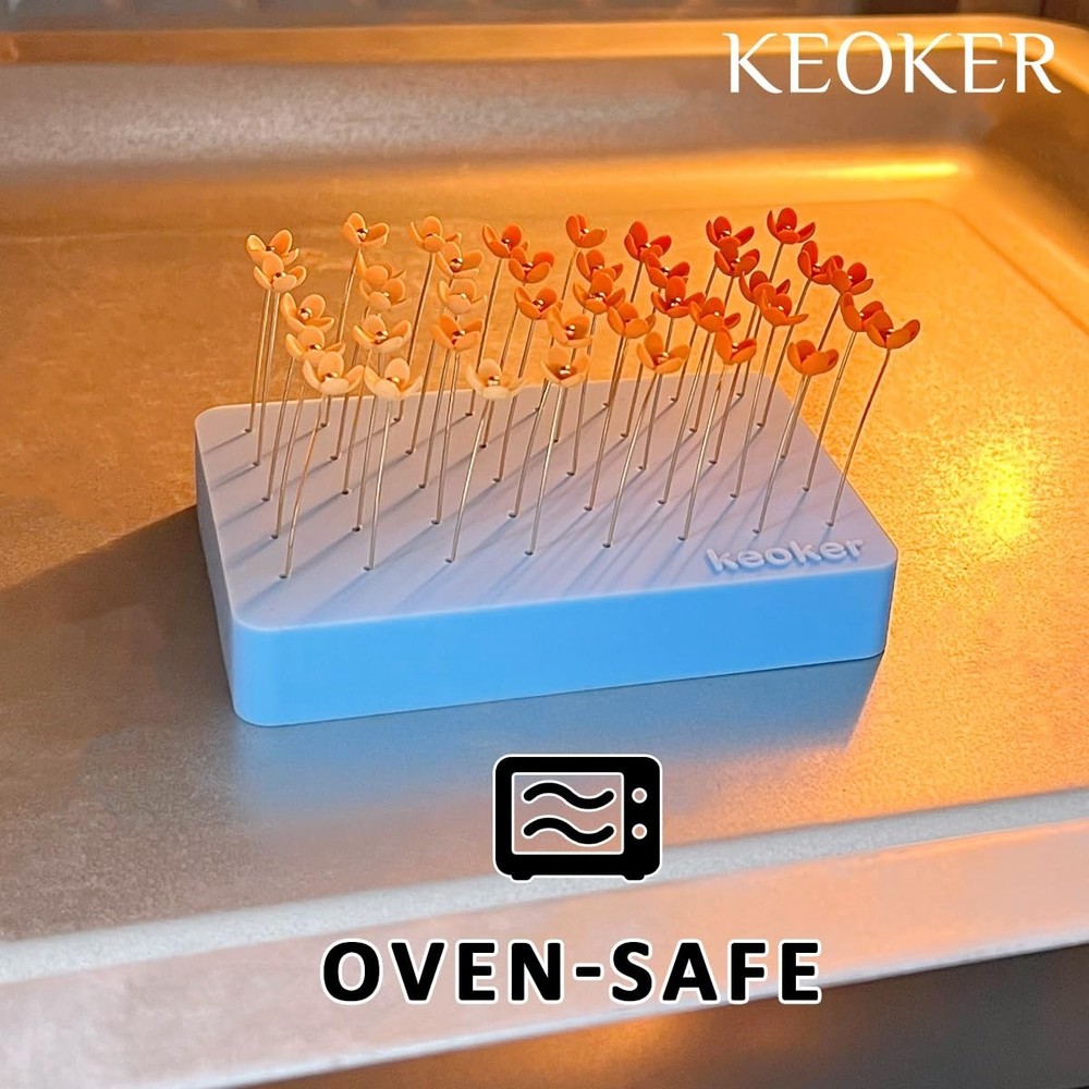 2PCS Silicone Baking Mat for Polymer Clay, Stud Earring Application Board for...